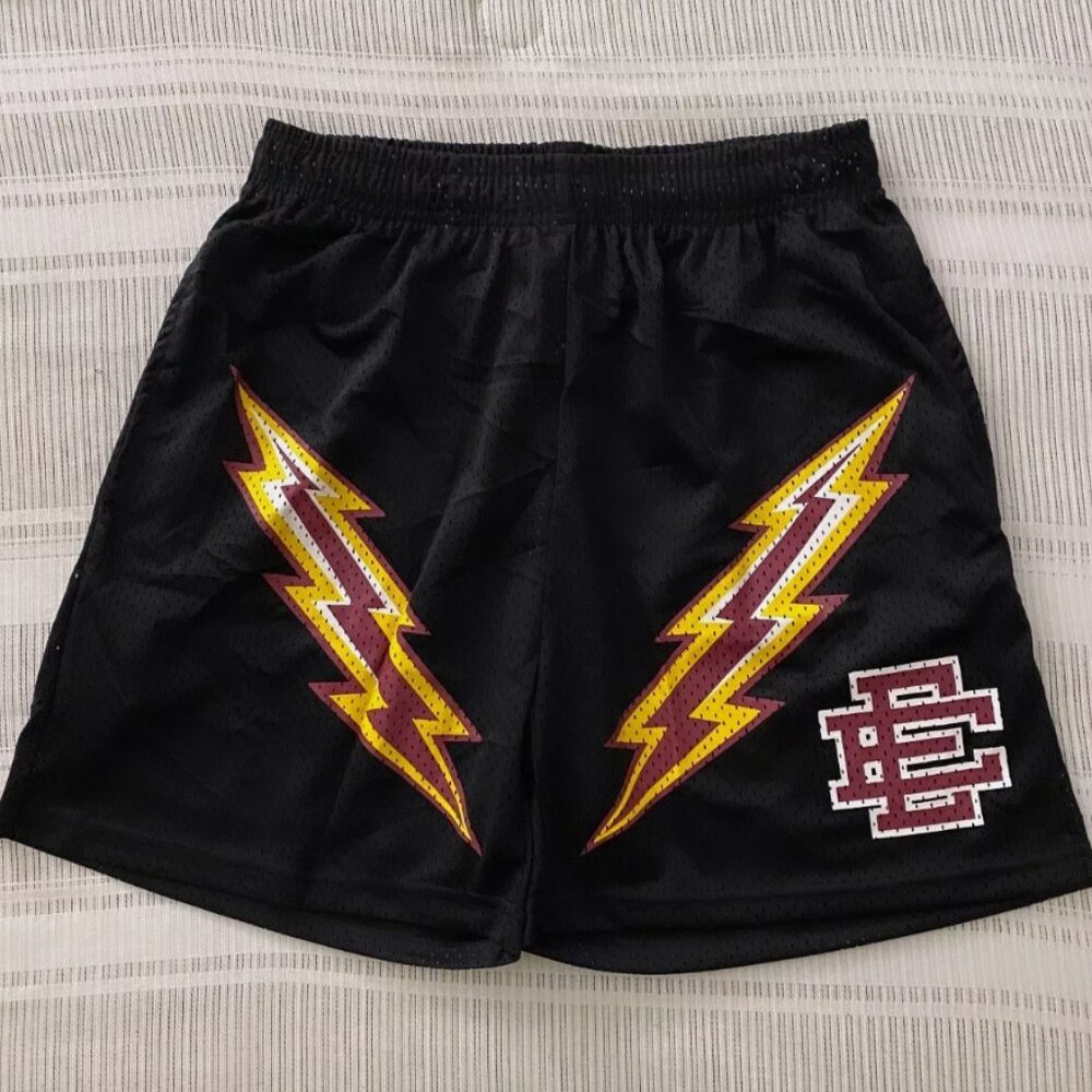 Certified authentic Eric Emanuel Flame/Red Lightning Shorts